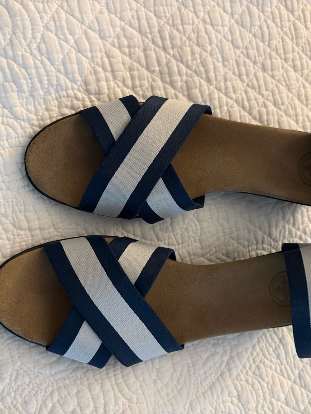Women’s Navy and White Striped Charleston Shoe Sandals